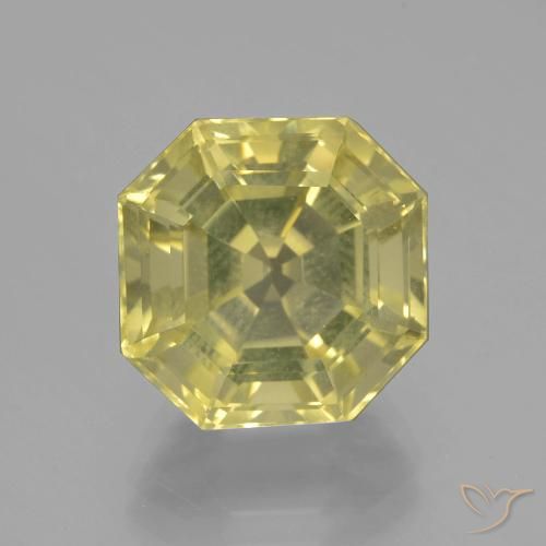8.92ct Natural Amarillo claro medio Cuarzo, corte esmeralda, VVS