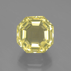 Cuarzo amarillo natural de 7,94 ct, corte esmeralda, VVS