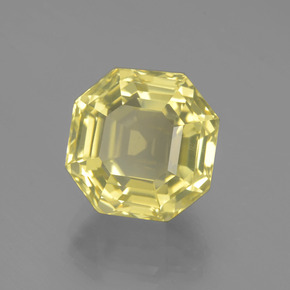 Cuarzo amarillo natural de 7,94 ct, corte esmeralda, VVS