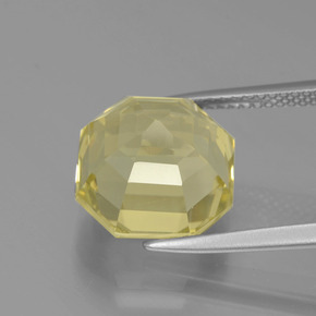 Cuarzo amarillo natural de 7,94 ct, corte esmeralda, VVS