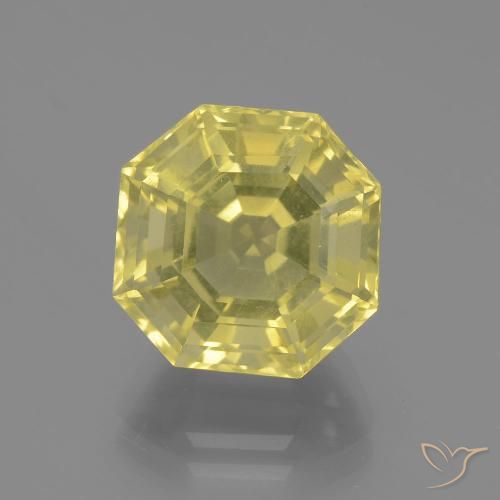 8.23ct Natural Amarillo muy pálido Cuarzo, corte esmeralda, VVS
