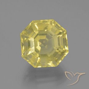 Cuarzo Amarillo muy pálido natural de 8.23 ct, Corte Octágono / Esmeralda, VVS