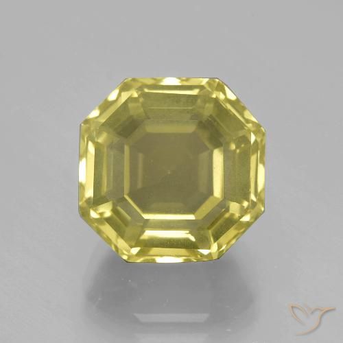 8.86ct Natural Amarillo pálido Cuarzo, corte esmeralda, VVS