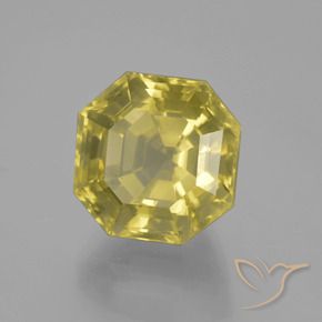Cuarzo Amarillo claro natural de 11.39 ct, Corte Octágono / Esmeralda, VVS-VS