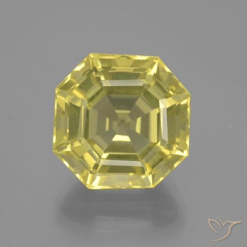 11.40ct Natural Amarillo piña claro Cuarzo, corte esmeralda, VVS