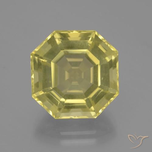 12.01ct Natural Amarillo piña claro Cuarzo, corte esmeralda, VVS