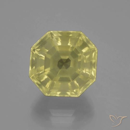 10.06ct Natural Amarillo pálido Cuarzo, corte esmeralda, VS