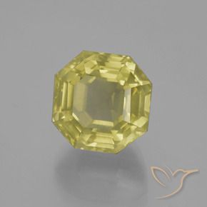 Cuarzo Amarillo medio natural de 9.99 ct, Corte Octágono / Esmeralda, VS