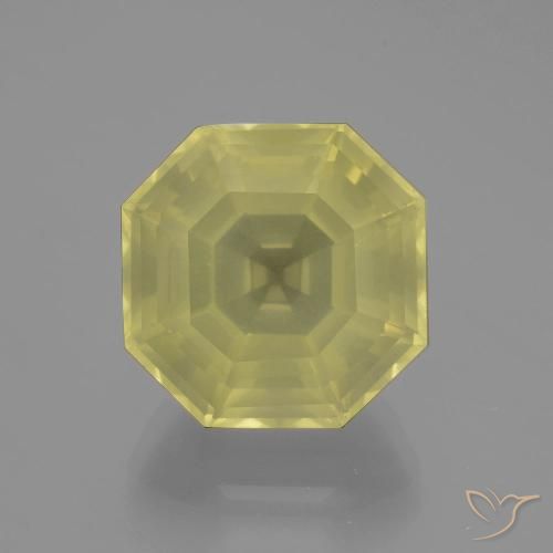 11.10ct Natural Amarillo laguna Cuarzo, corte esmeralda, VS