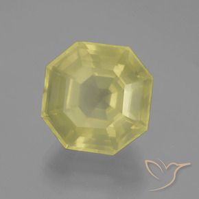 Cuarzo Amarillo laguna natural de 11.10 ct, Corte Octágono / Esmeralda, VS
