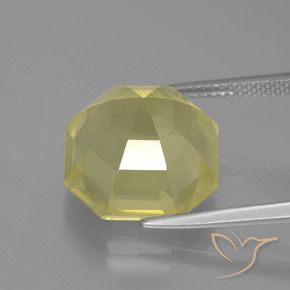 Cuarzo Amarillo laguna natural de 11.10 ct, Corte Octágono / Esmeralda, VS