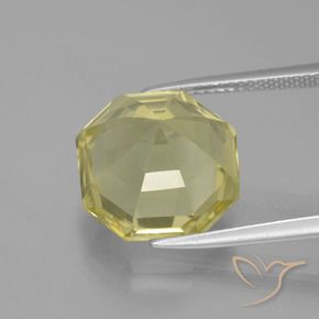 Cuarzo Amarillo laguna natural de 9.55 ct, Corte Octágono / Esmeralda, VVS