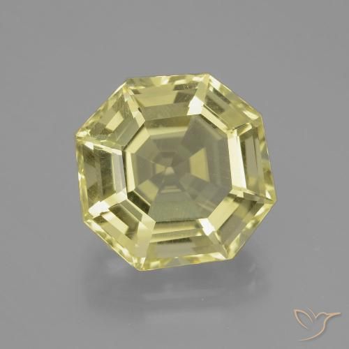 10.06ct Natural Amarillo pálido Cuarzo, corte esmeralda, VVS-VS