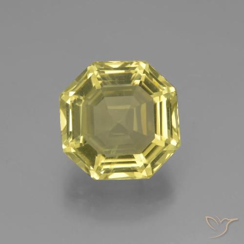 8.16ct Natural Amarillo claro Cuarzo, corte esmeralda, VVS