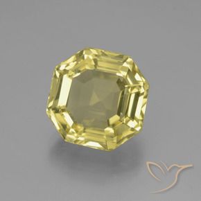 Cuarzo Amarillo claro natural de 8.16 ct, Corte Octágono / Esmeralda, VVS