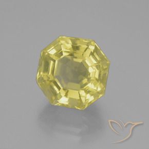 Cuarzo Amarillo pálido natural de 9.14 ct, Corte Octágono / Esmeralda, VS