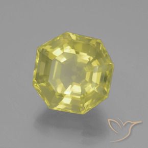 Cuarzo Amarillo laguna natural de 10.36 ct, Corte Octágono / Esmeralda, VVS-VS