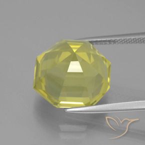 Cuarzo Amarillo laguna natural de 10.36 ct, Corte Octágono / Esmeralda, VVS-VS