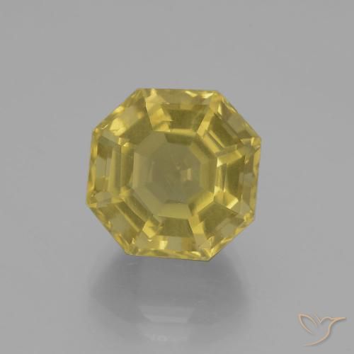9.41ct Natural Amarillo dijón Cuarzo, Corte Octágono / Esmeralda, VS, Photo A