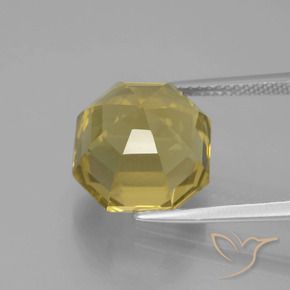 Cuarzo Amarillo dijón natural de 9.41 ct, Corte Octágono / Esmeralda, VS
