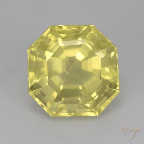 7.16ct Natural Amarillo pálido Cuarzo, corte esmeralda, VVS