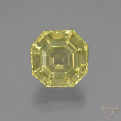 5.51ct Natural Amarillo pálido Cuarzo, corte esmeralda, VVS