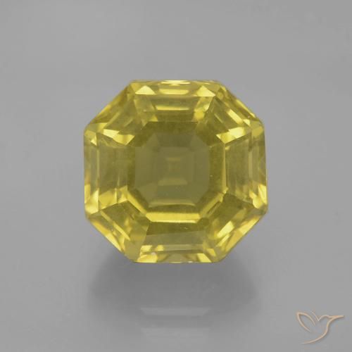 7.58ct Natural Amarillo medio Cuarzo, corte esmeralda, VS