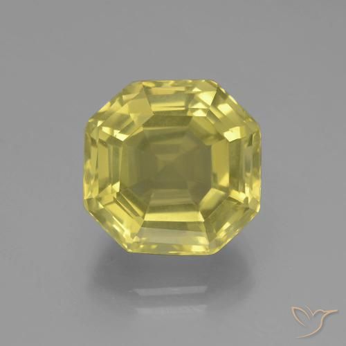 6.52ct Natural Amarillo pálido Cuarzo, corte esmeralda, VVS-VS