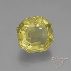 Cuarzo Amarillo pálido natural de 6.52 ct, Corte Octágono / Esmeralda, VVS-VS
