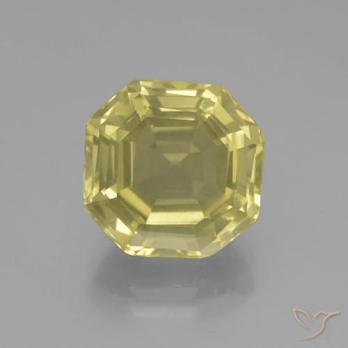 5.54ct Natural Amarillo claro Cuarzo, corte esmeralda, VVS-VS