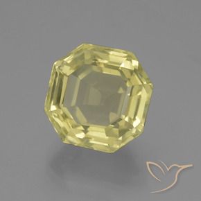Cuarzo Amarillo laguna natural de 5.57 ct, Corte Octágono / Esmeralda, VVS