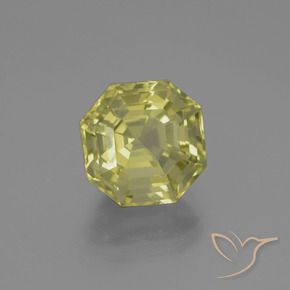 Cuarzo Amarillo claro natural de 4.55 ct, Corte Octágono / Esmeralda, VVS