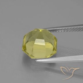 Cuarzo Amarillo claro natural de 4.55 ct, Corte Octágono / Esmeralda, VVS