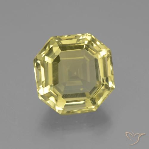 7.03ct Natural Amarillo pálido Cuarzo, corte esmeralda, VVS-VS