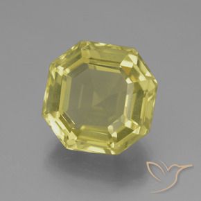 Cuarzo Amarillo laguna natural de 7.70 ct, Corte Octágono / Esmeralda, VVS
