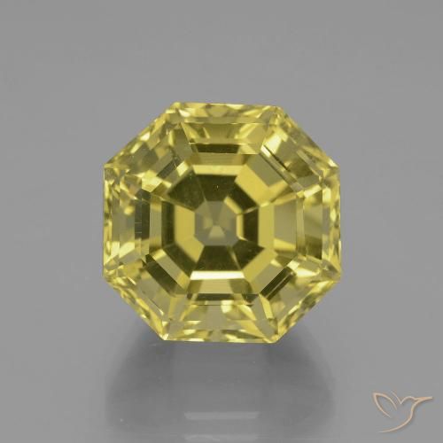 16.49ct Natural Amarillo claro medio Cuarzo, corte esmeralda, VVS-VS