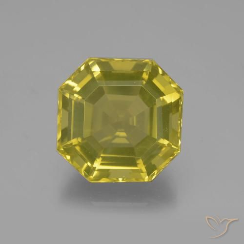 11.35ct Natural Amarillo medio Cuarzo, corte esmeralda, VVS