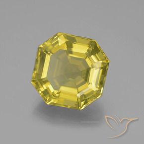 Cuarzo Amarillo medio natural de 11.35 ct, Corte Octágono / Esmeralda, VVS