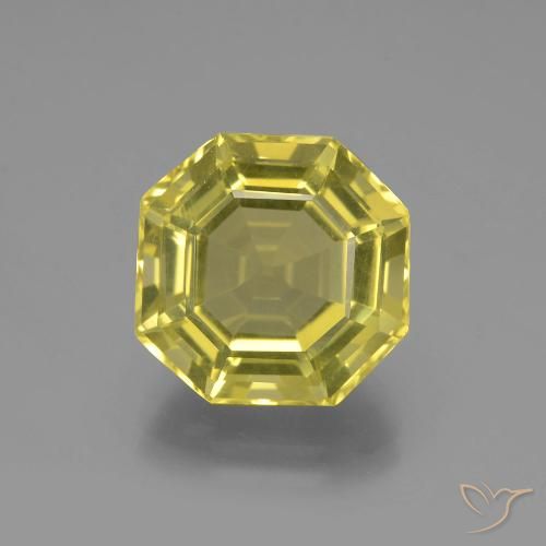 8.05ct Natural Amarillo piña Cuarzo, corte esmeralda, VVS