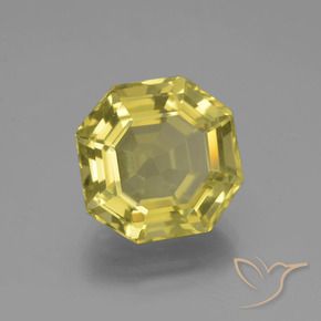 Cuarzo Amarillo piña natural de 8.05 ct, Corte Octágono / Esmeralda, VVS