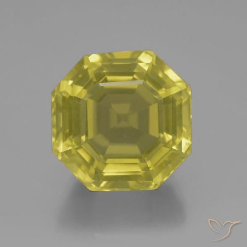 19.09ct Natural Amarillo medio Cuarzo, corte esmeralda, VVS-VS