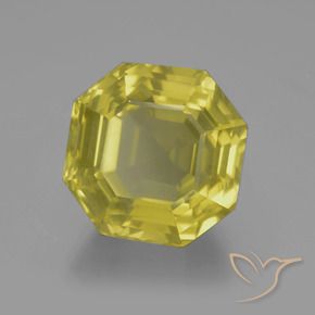 Cuarzo Amarillo medio natural de 19.09 ct, Corte Octágono / Esmeralda, VVS-VS