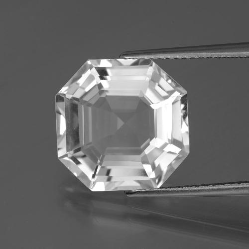 Cuarzo Blanco natural de 8.35 ct, corte esmeralda, VVS