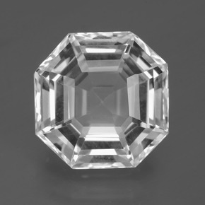 Cuarzo blanco natural de 11,67 ct, corte esmeralda, VVS