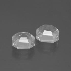 Gemas de cuarzo blanco natural de  ct, corte esmeralda, VVS