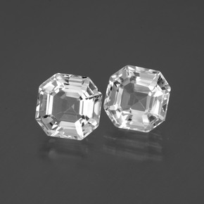 Gemas de Cuarzo Blanco natural de  ct, corte esmeralda, VVS