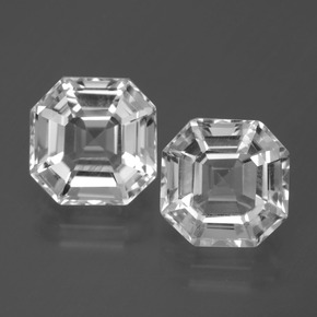 Gemas de cuarzo blanco natural de  ct, corte esmeralda, VVS