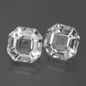 Gemas de cuarzo blanco natural de  ct, corte esmeralda, VVS