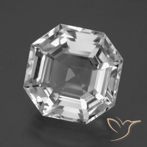 Cuarzo Blanco claro natural de 11.00 ct, Corte Octágono / Esmeralda, VVS-VS