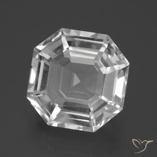 11.03ct Natural Blanco claro Cuarzo, corte esmeralda, VVS-VS